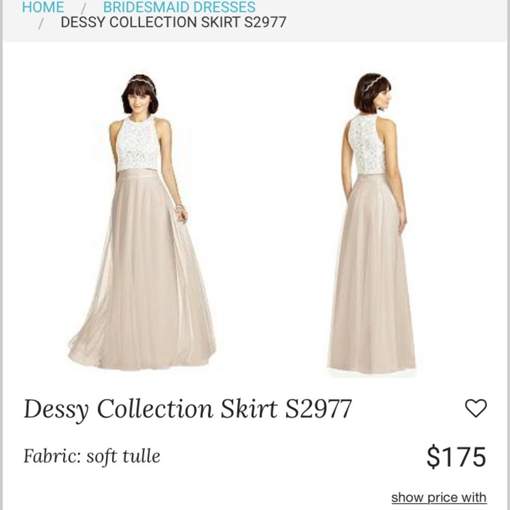 Dessy Collection Bridesmaid Tulle Skirt